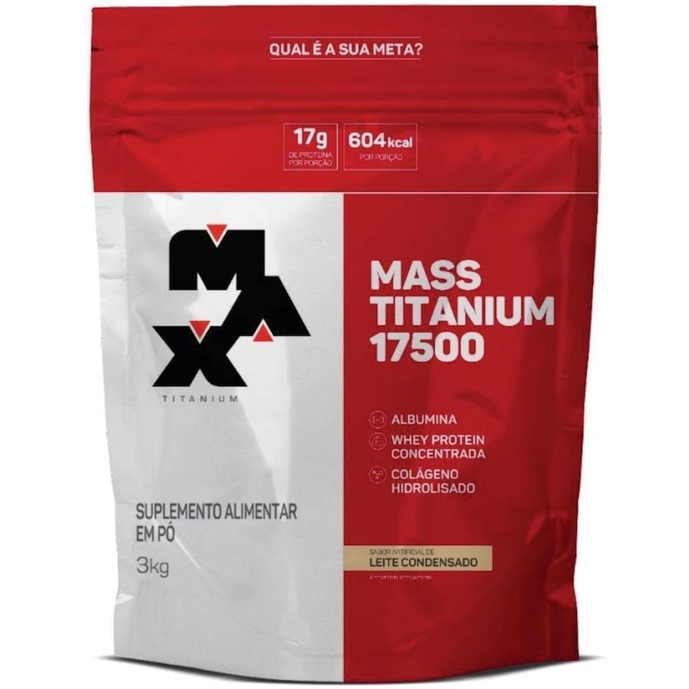 Mass Titanium 17500 Max Titanium - Leite Condensado - 3kg - Foto 1