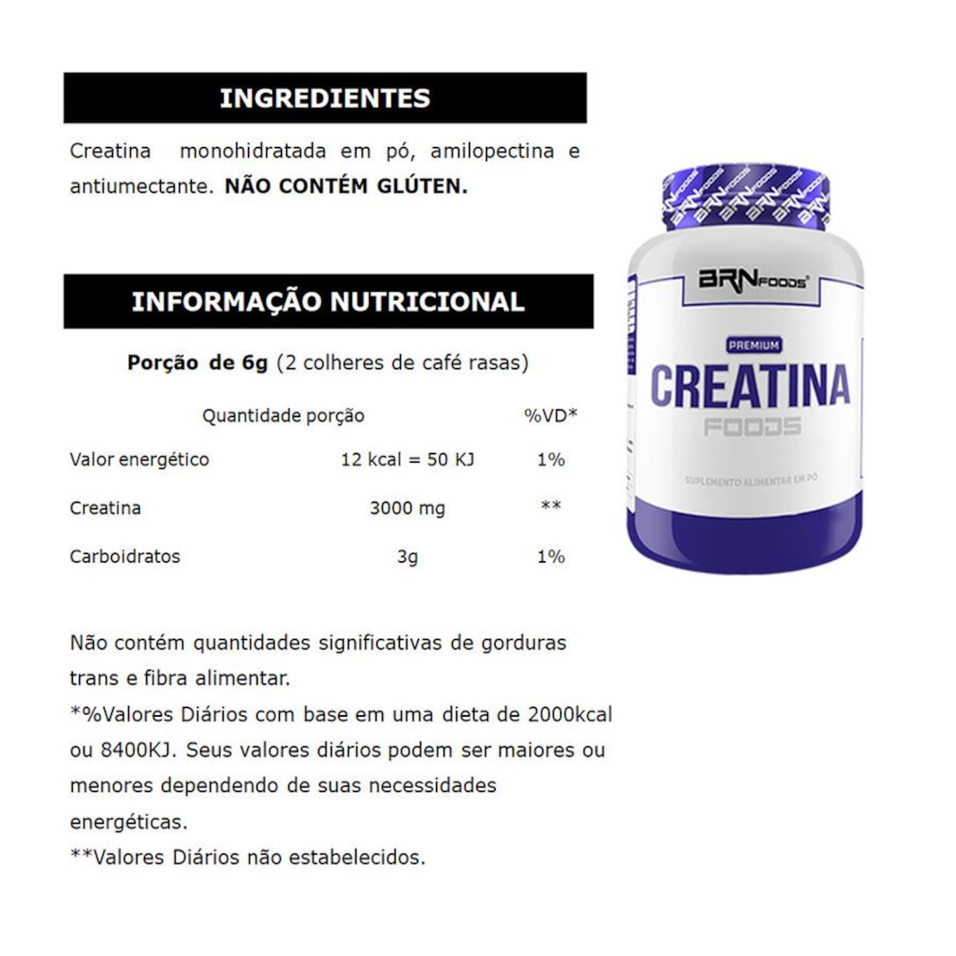 Kit 2x Whey Protein Isolado BRN Foods Chocolate - 900g + BCAA + Creatina + Pré Treino 8 Hours + Coqueteleira - Foto 4