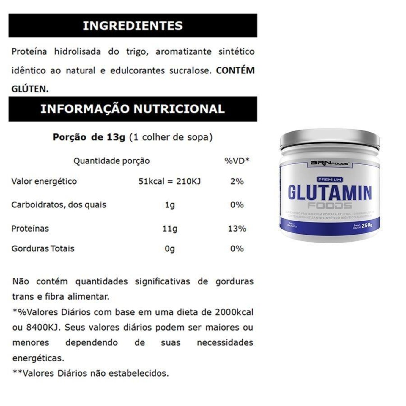 Kit Whey Protein Isolado BRN Foods Morango - 2kg + Glutamina 250g - Foto 3