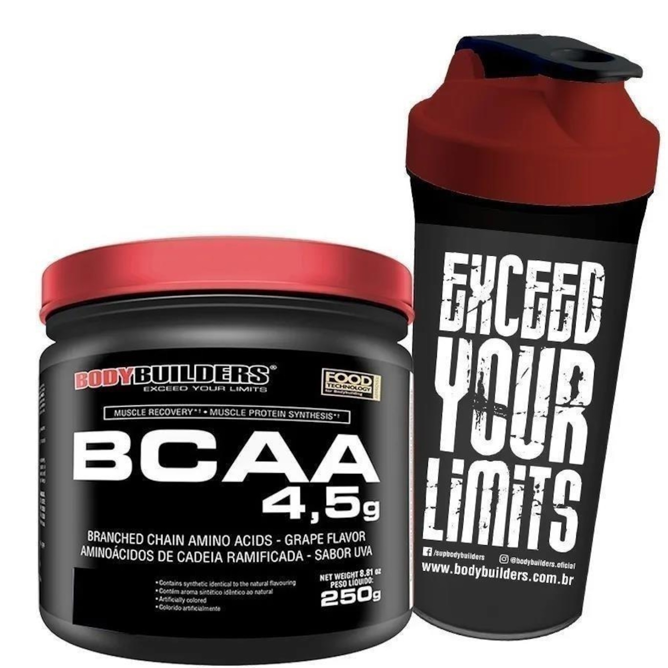 Kit BCAA Powder Mor 250g + Coqueteleira - Bodybuilders - Foto 1