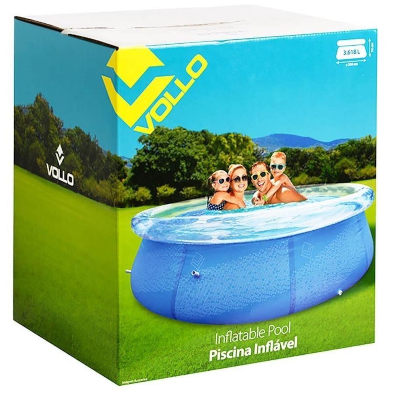 Piscina Inflável Vollo Redonda Resistente - 3618 Litros | Centauro