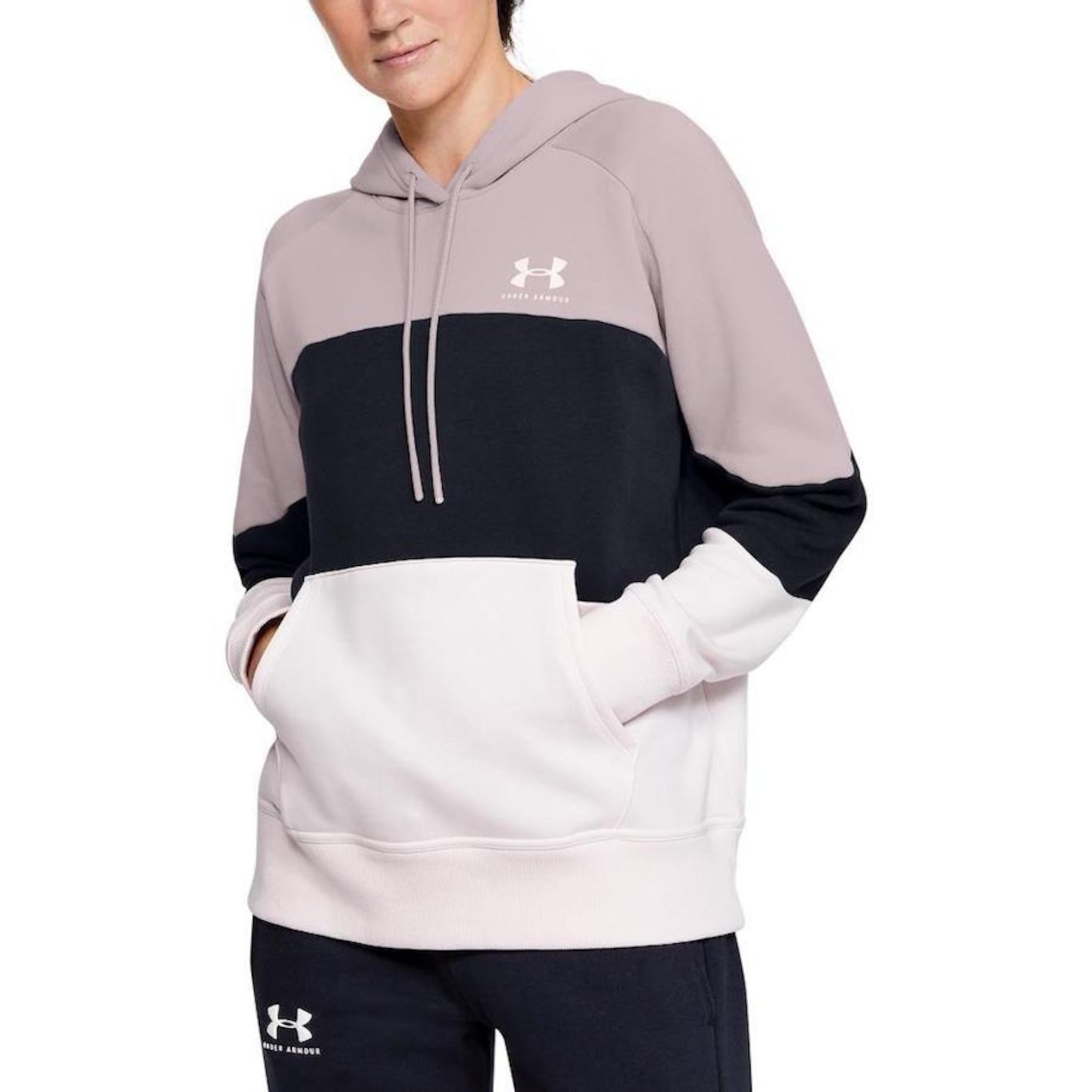 Blusão Under Armour Treino Rival Fleece - Feminino - Foto 1