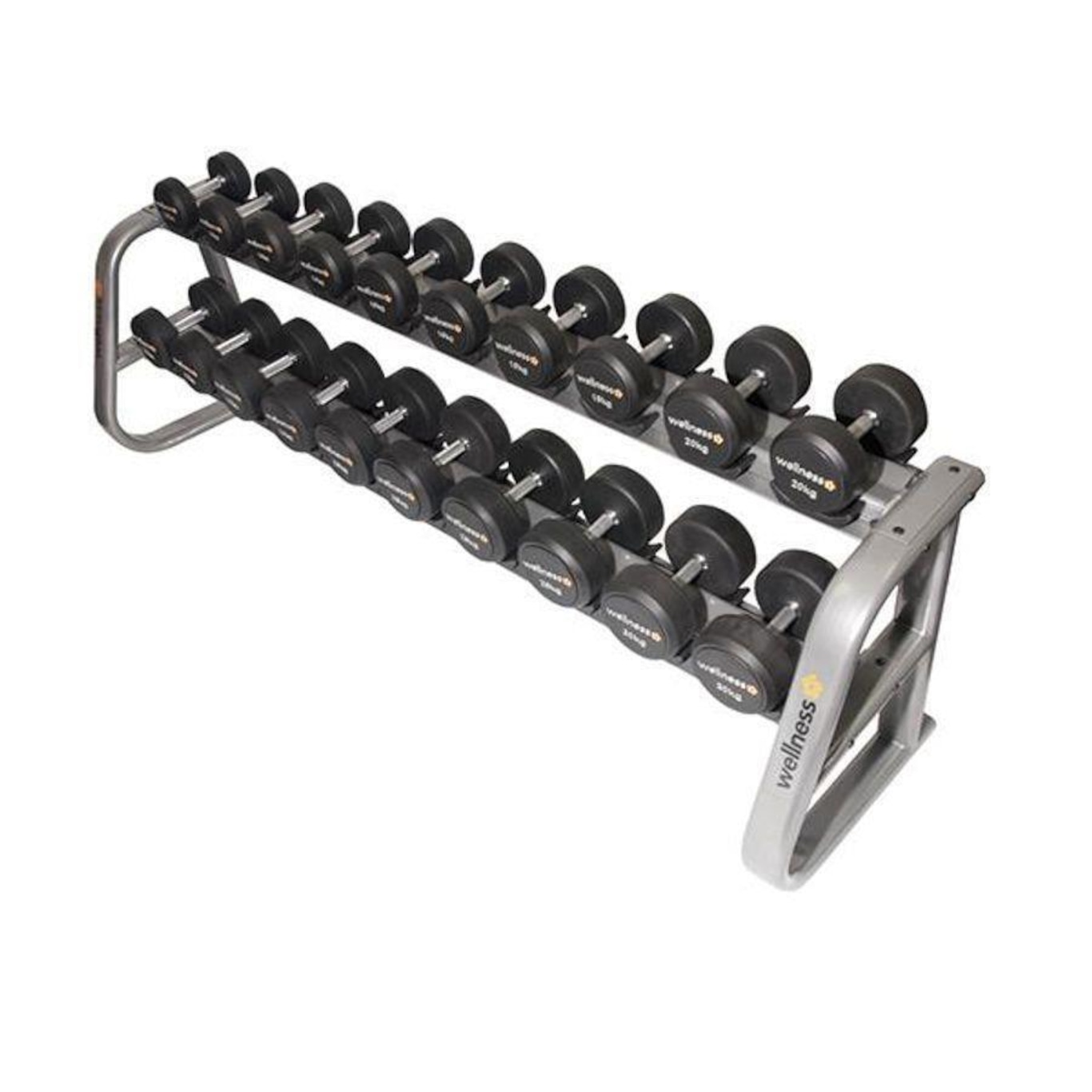 Kit de Dumbell Deluxe Wellness com 10 Pares WK087 - 12 a 30kg - Foto 1