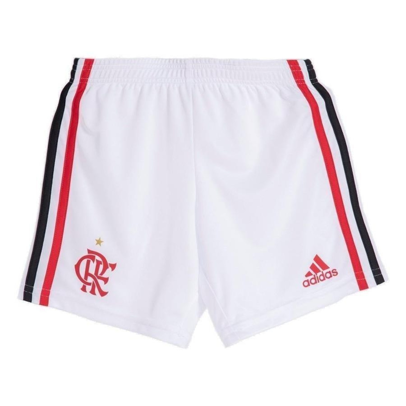 Kit de Uniforme de Futebol Infantil do Flamengo I 2020 com Camisa e Calção adidas - Foto 4