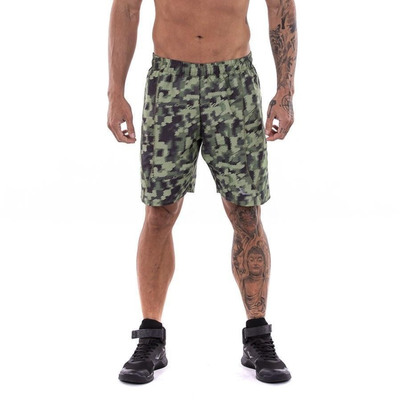 Bermuda Shorts Everlast Workout Camuflado - Masculino - Foto 1