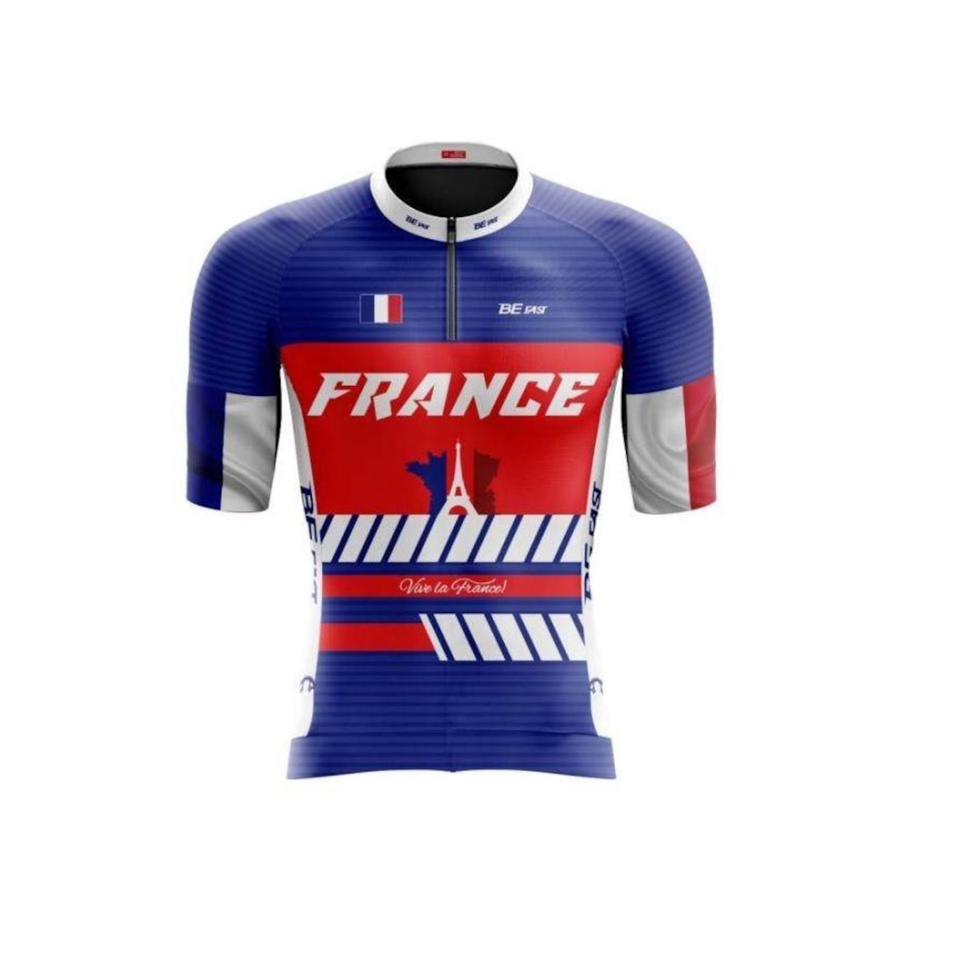 Camisa de Ciclismo Classic France Be Fast - Masculina - Foto 1