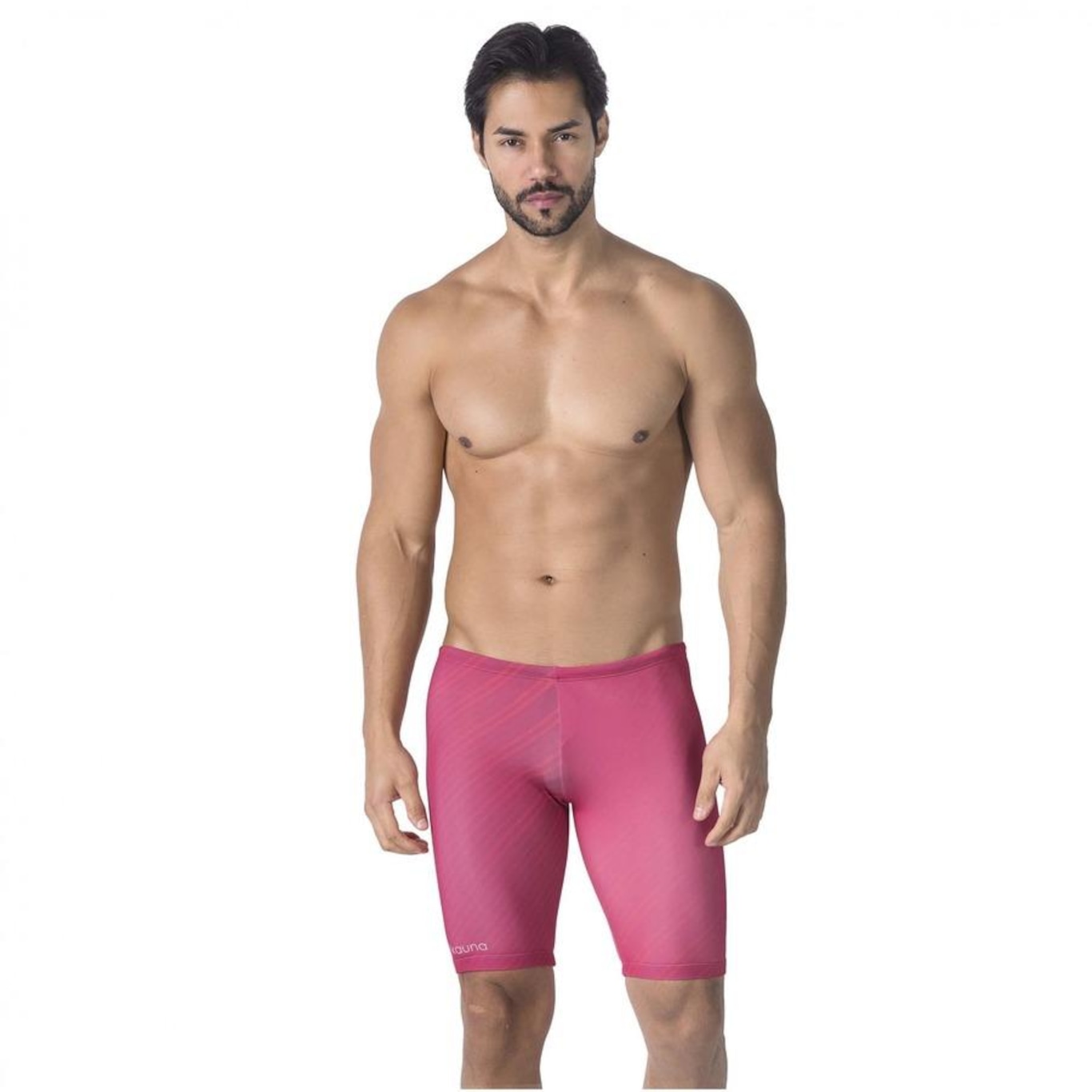 Bermuda de Natação Kauna Swim Stripes Marsala - Masculina - Foto 1