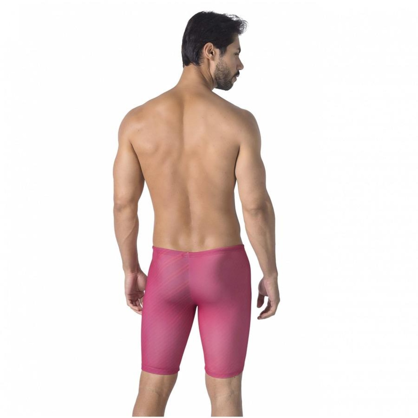 Bermuda de Natação Kauna Swim Stripes Marsala - Masculina - Foto 3