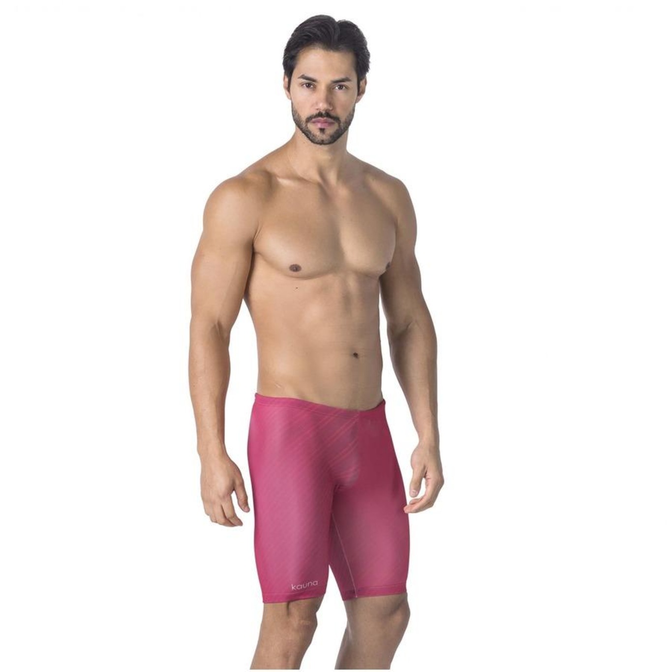 Bermuda de Natação Kauna Swim Stripes Marsala - Masculina - Foto 4