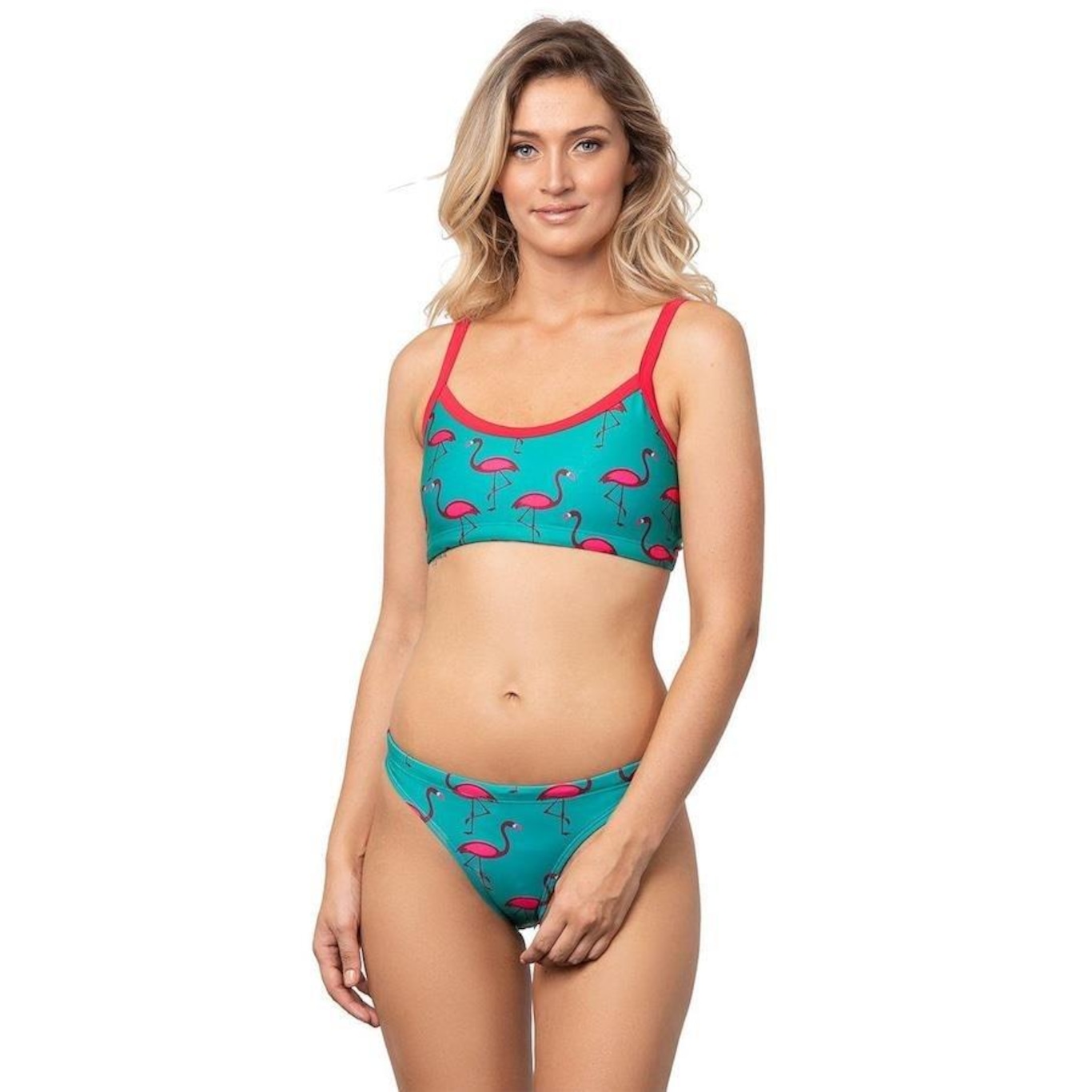 Sunkini Kauna Swim Flamingo - Feminino - Foto 1