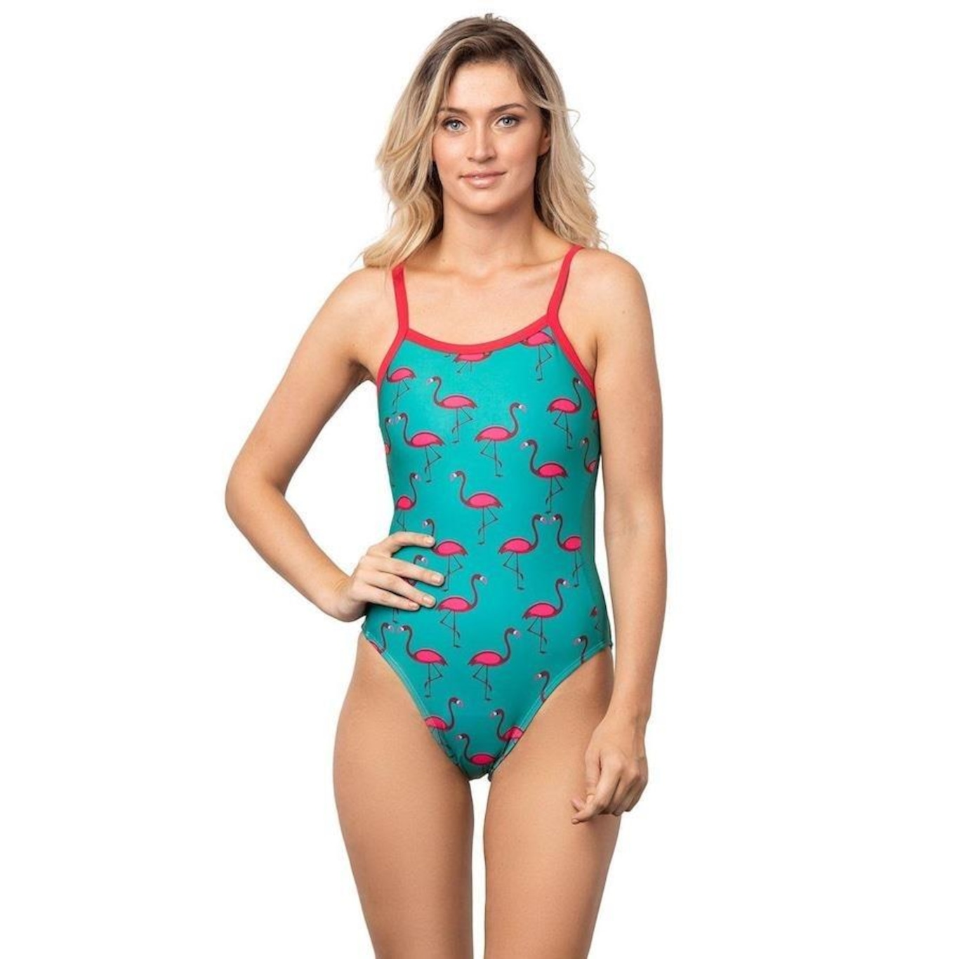 Maiô Kauna Swim Flamingo - Feminino - Foto 1