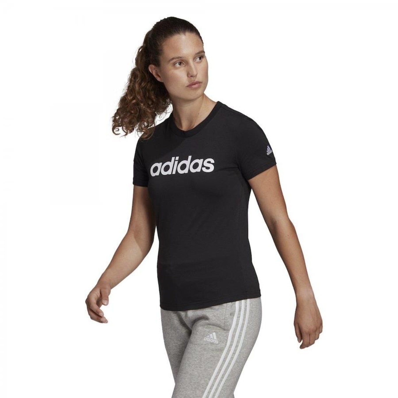 Camiseta adidas Essentials Slim Logo - Feminina - Foto 1