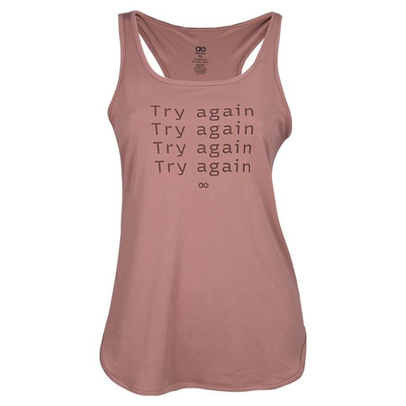 Camiseta Regata Alto Giro Skin Fit Inspiracional - Feminina - Foto 1