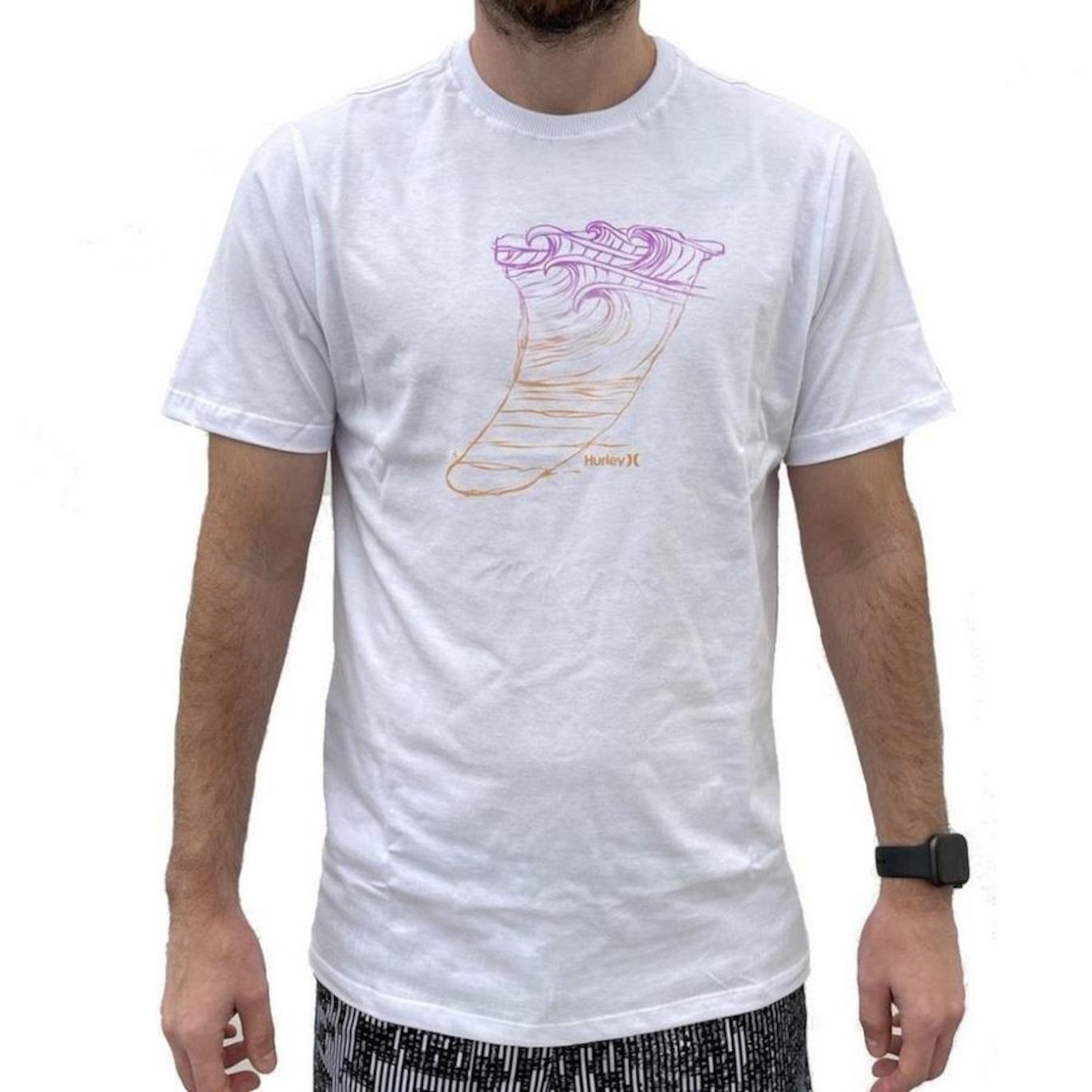 Camiseta Hurley Silk Quilha - Masculina - Foto 1