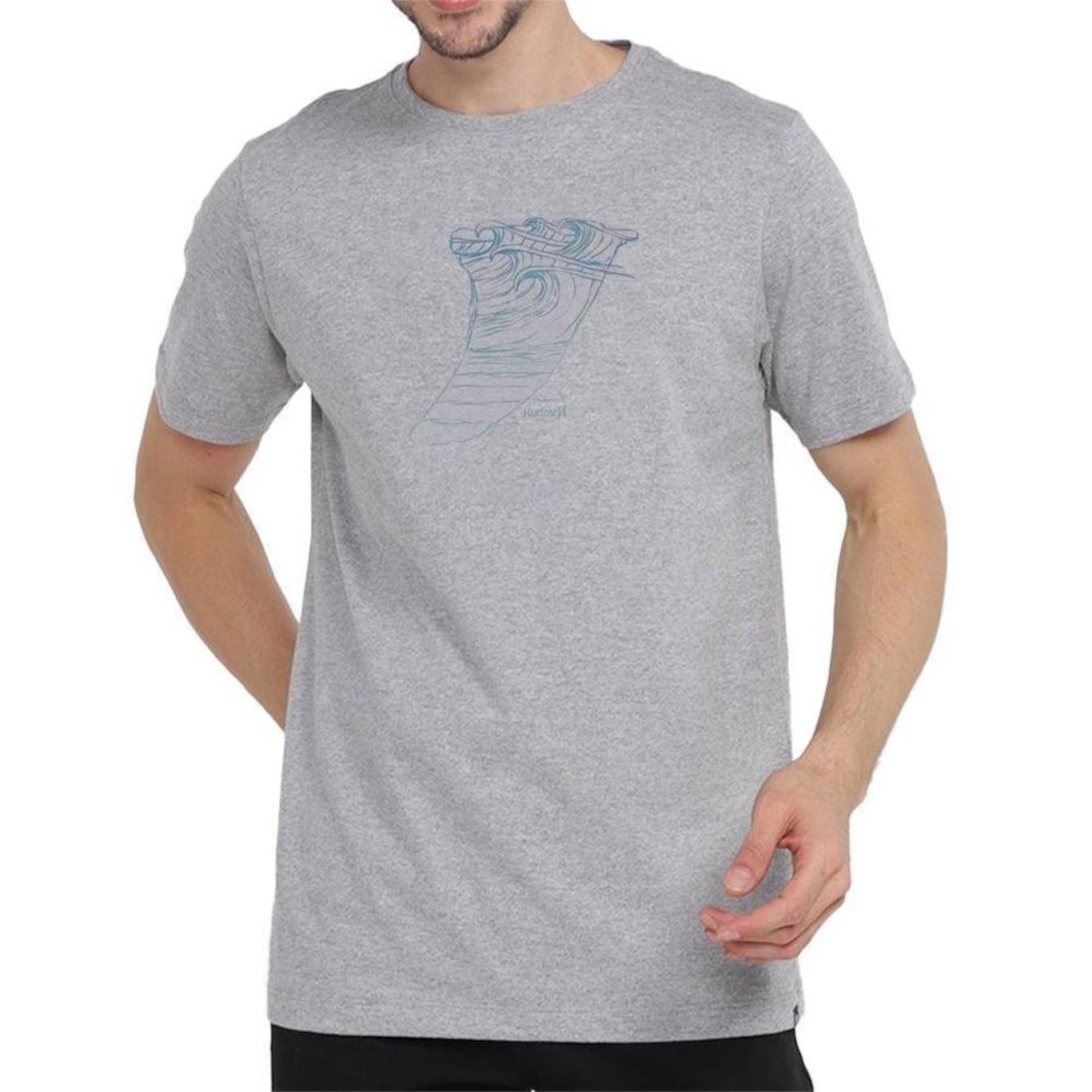 Camiseta Hurley Silk Quilha - Masculina - Foto 1