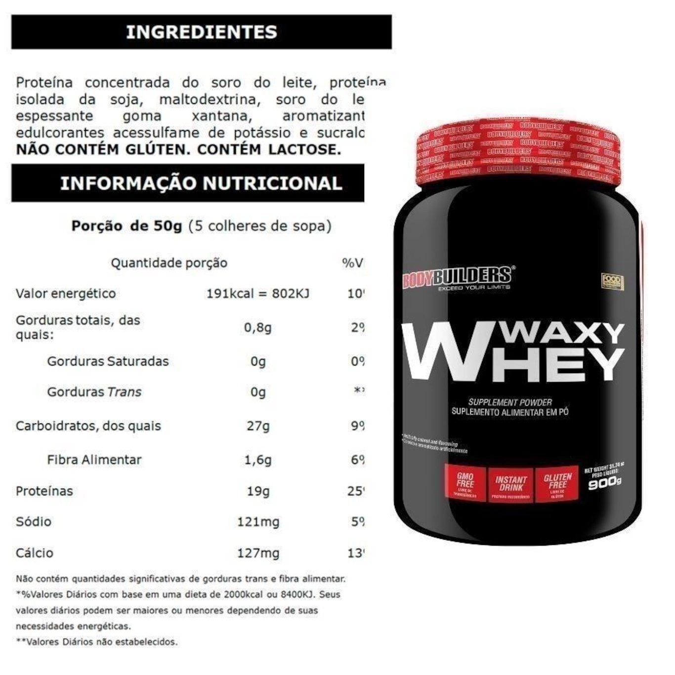 Kit Bodybuilders Whey Protein Morango - 900g + 2x BCAA - 100g + 2x Creatina 100g - Foto 2