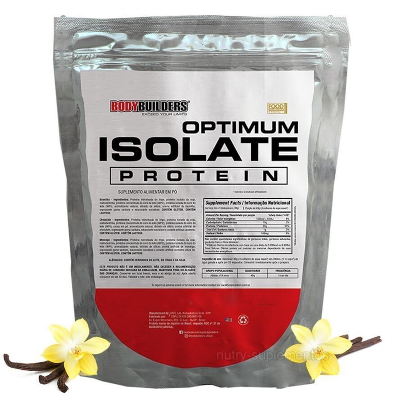 Whey Protein Isolate Bodybuilders - Baunilha - Refil 900g - Foto 1