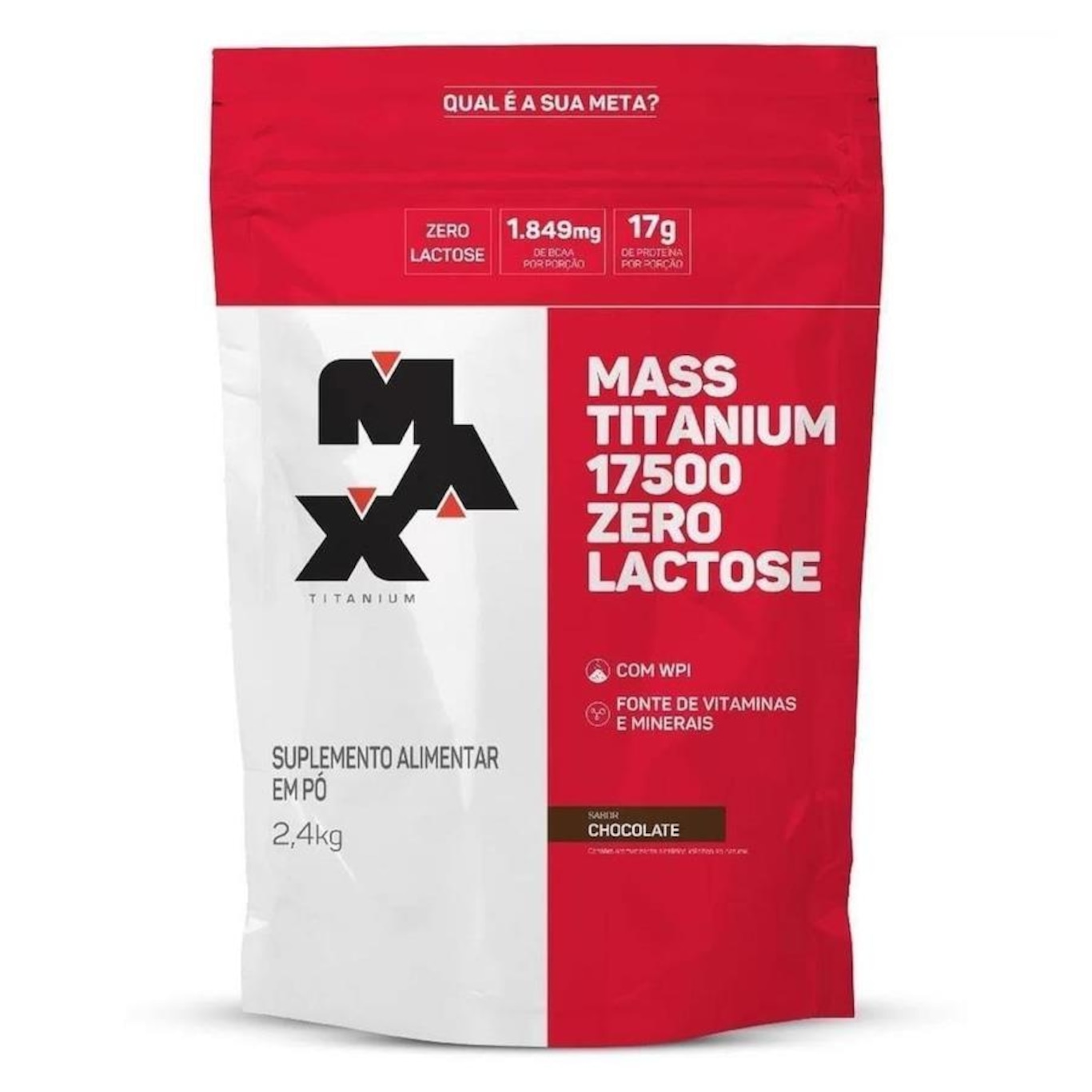 Mass Titanium Zero Lactose Max Titanium - Chocolate - 2,4kg - Foto 1