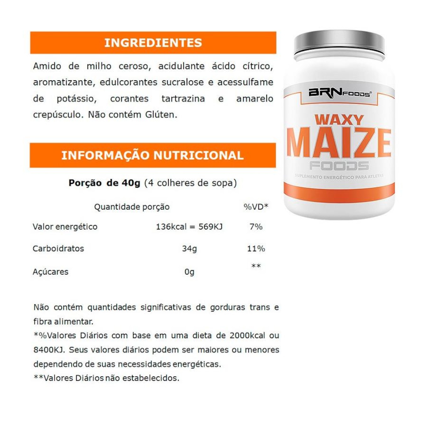 Kit 2x Whey Protein BRN Foods 900g Morango + Waxy Maize + BCAA + H Pump + Creatina - Foto 3