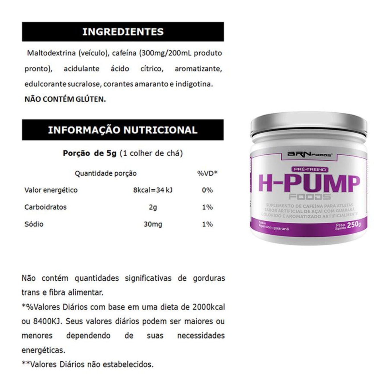 Kit 2x Whey Protein BRN Foods 900g Morango + Waxy Maize + BCAA + H Pump + Creatina - Foto 5