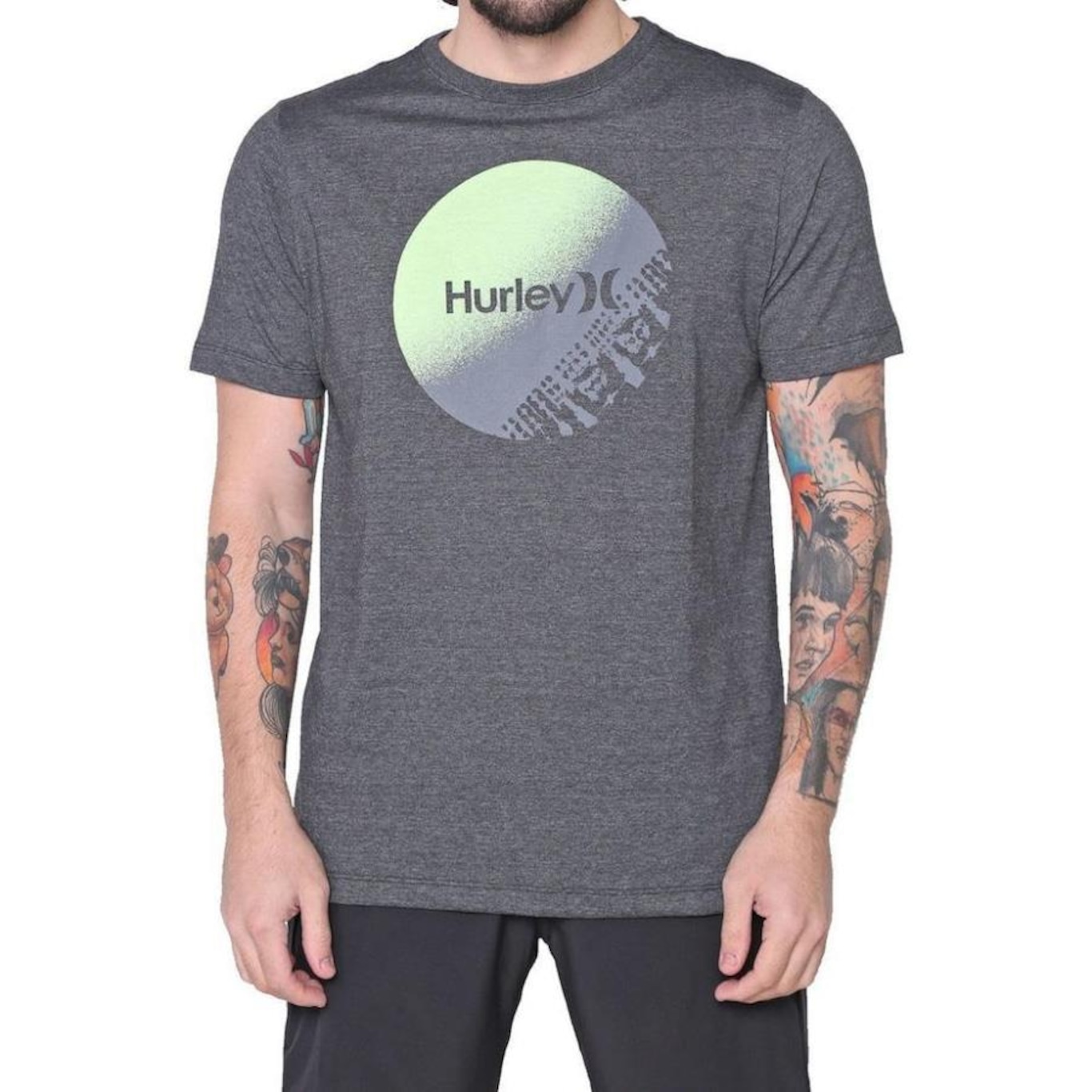 Camiseta Hurley Silk Circle - Masculina - Foto 1