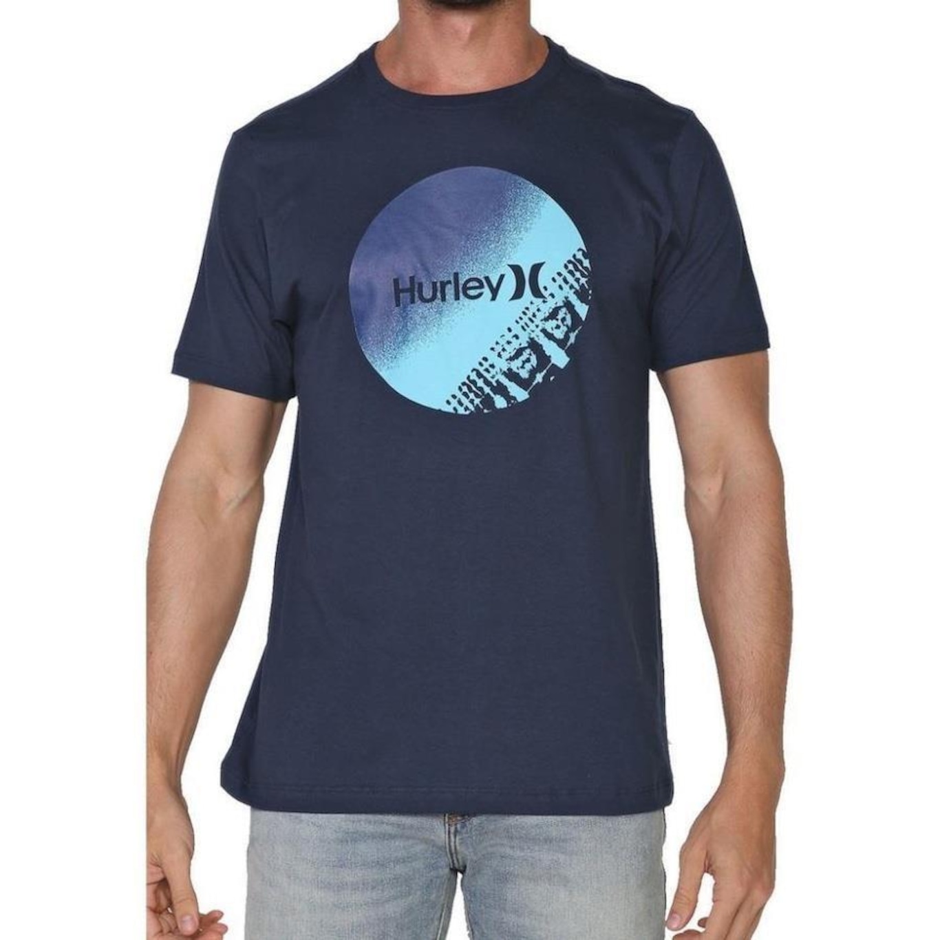 Camiseta Hurley Silk Circle - Masculina - Foto 1