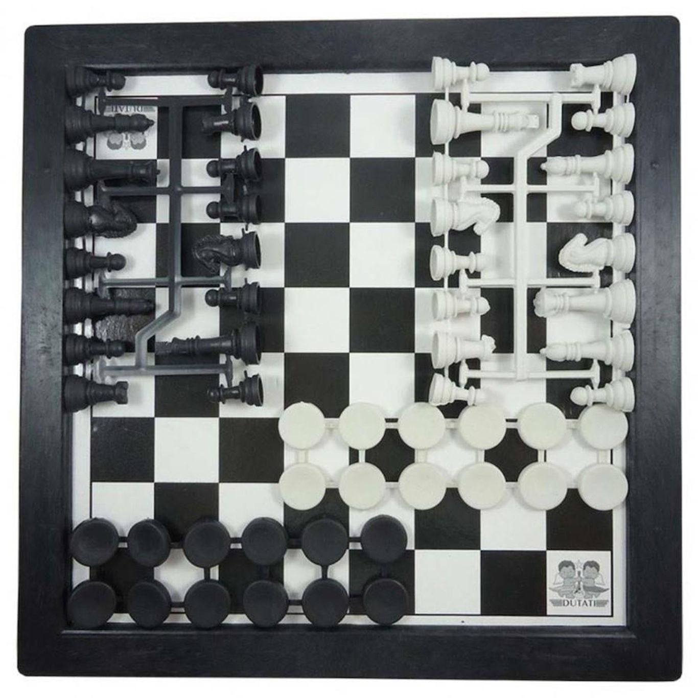 Conjunto de Xadrez Internacional, Jogo de Tabuleiro de Xadrez de Plástico  Preto e Branco para Jogos de Mesa Acampamento de Escritório