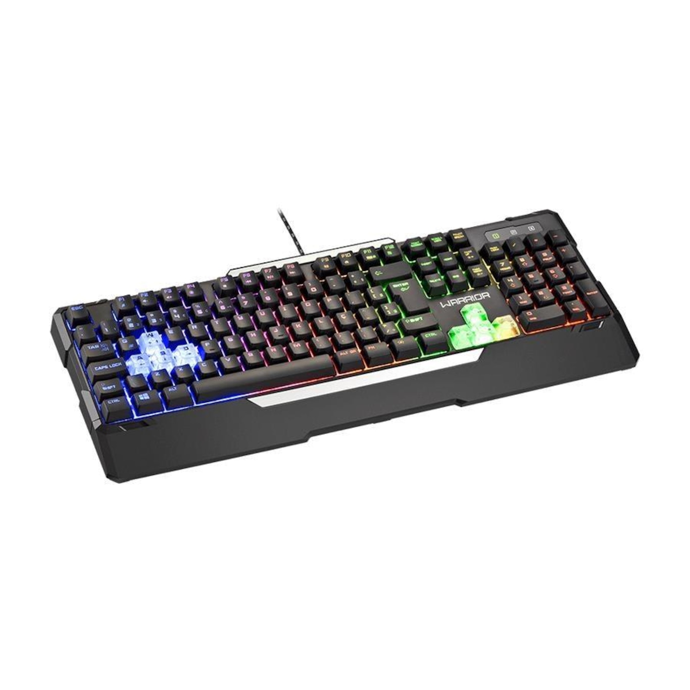 Teclado Gamer Semi Mecânico Warrior Wakiza LED Rainbow TC208 - Foto 2