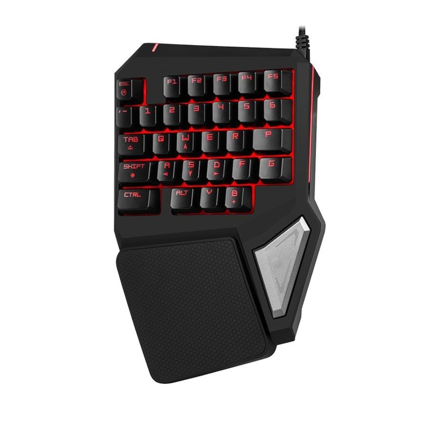 Teclado Gamer Semi Mecânico Warrior One Hand Drugi com Luz de LED TC238 - Foto 1