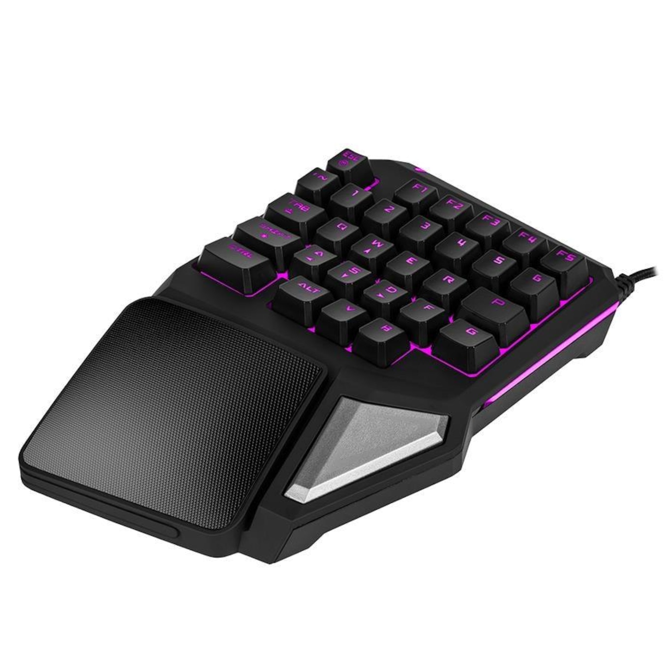 Teclado Gamer Semi Mecânico Warrior One Hand Drugi com Luz de LED TC238 - Foto 2