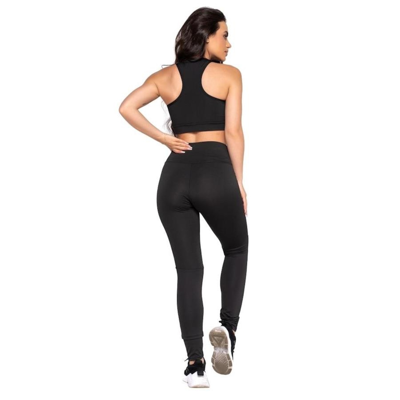 Conjunto Fristyle Calça Legging Listras + Top Fitness - Feminino - Foto 3