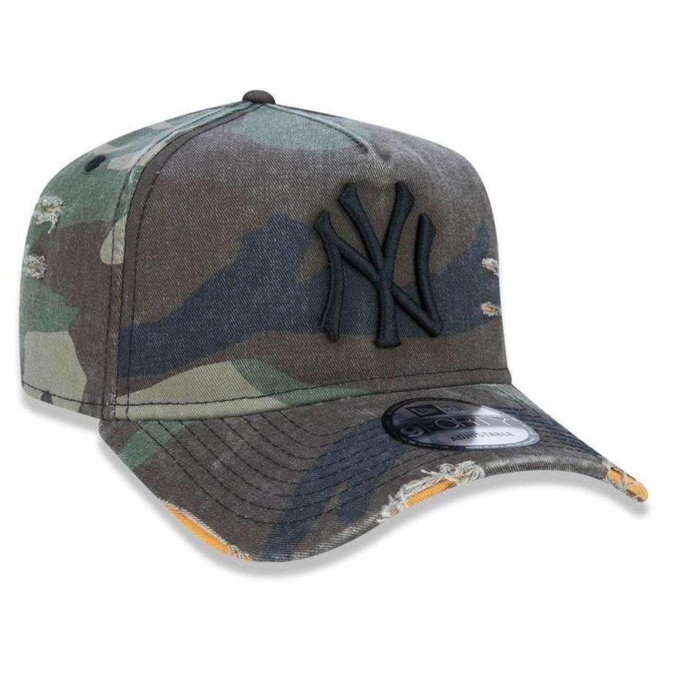 Boné Aba Curva New Era New York Yankees 940 Cotton Damage - Strapback - Adulto - Foto 4