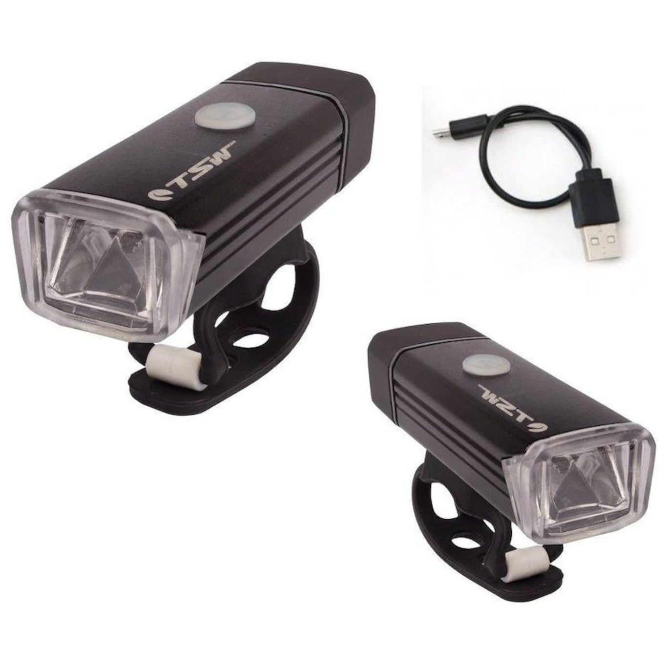 Farol para Bike TSW 180 Lumens Recarregável USB - Foto 2