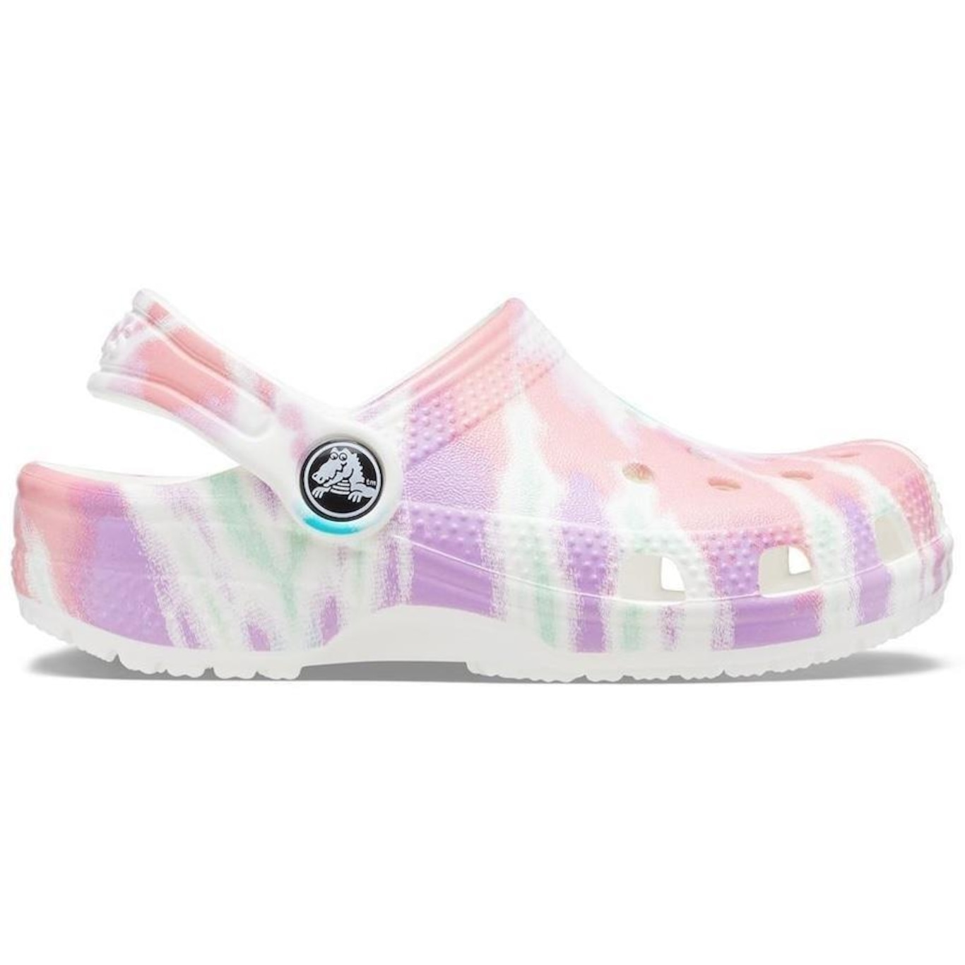 Sandália Crocs Classic Clog Tie Dye - Infantil - Foto 1