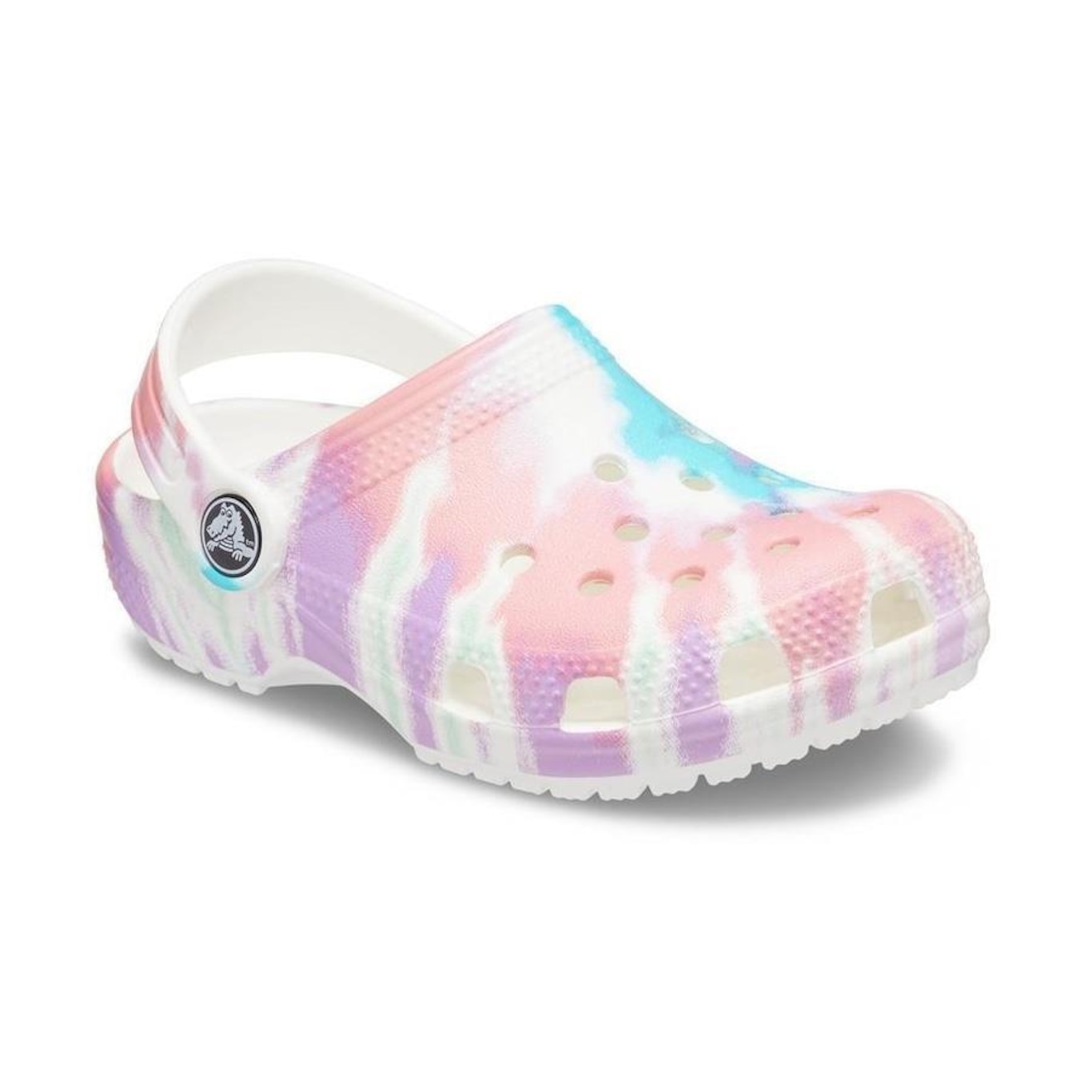 Sandália Crocs Classic Clog Tie Dye - Infantil - Foto 2