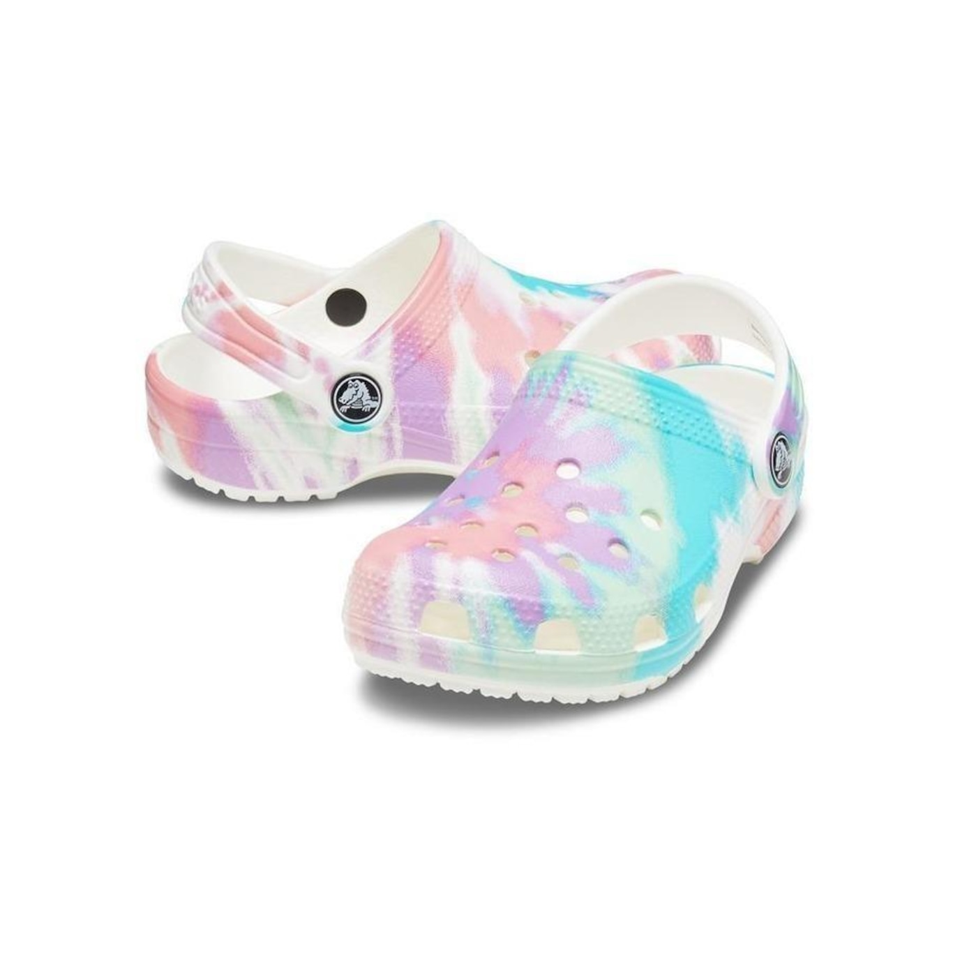 Sandália Crocs Classic Clog Tie Dye - Infantil - Foto 4