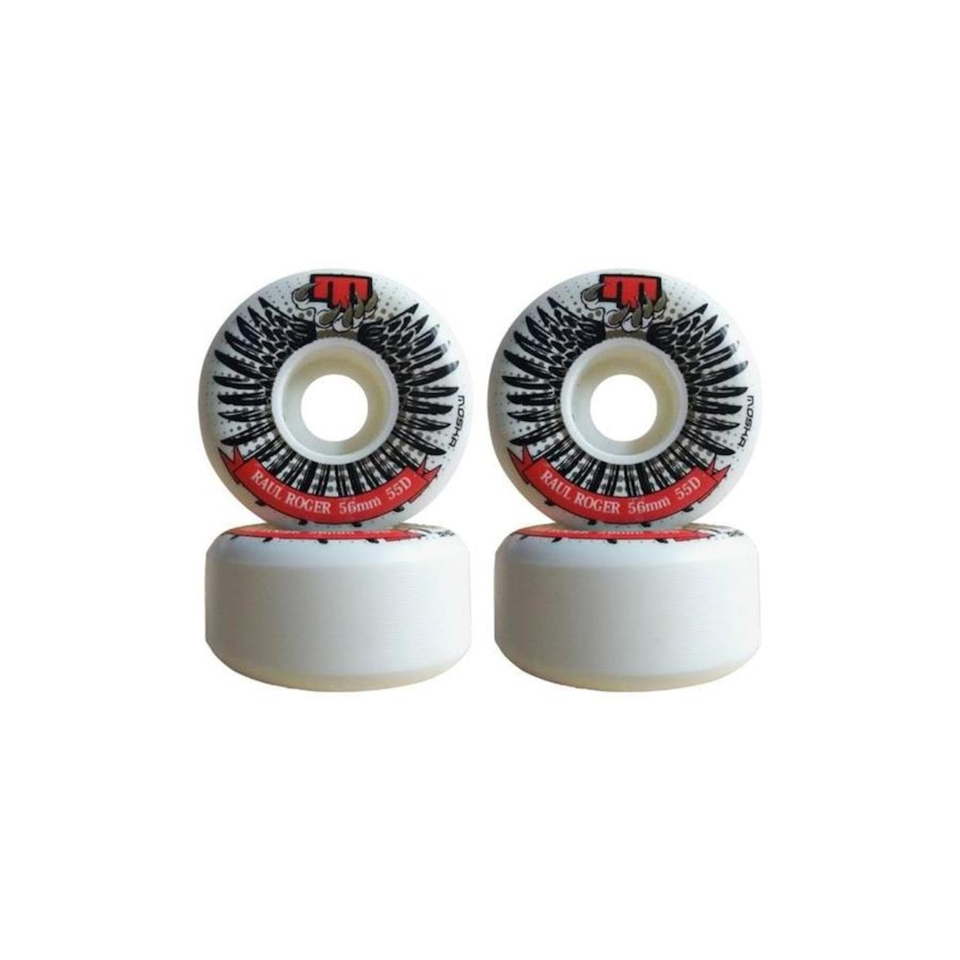 Rodas de Skate Moska Raul Roger White 55d - 56mm - 4 Unidades - Foto 2