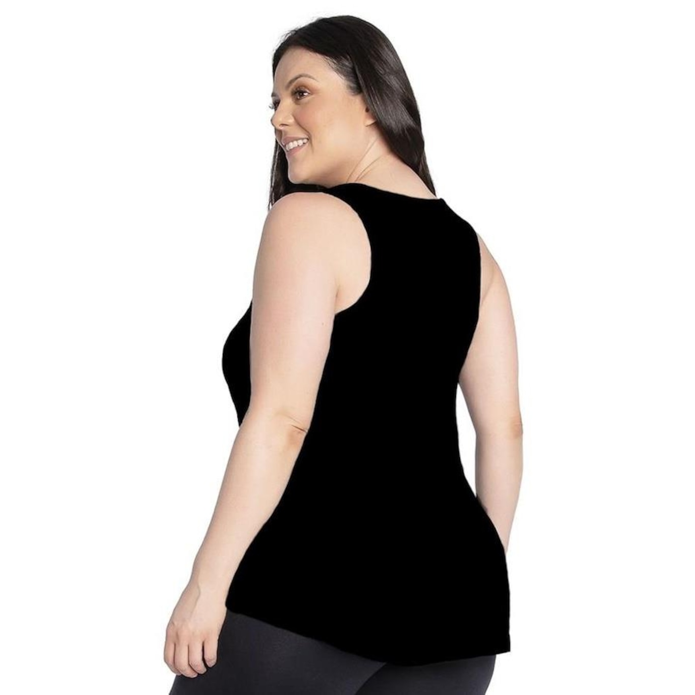 Camiseta Regata Trinys Plus Size Básica - Feminina - Foto 2