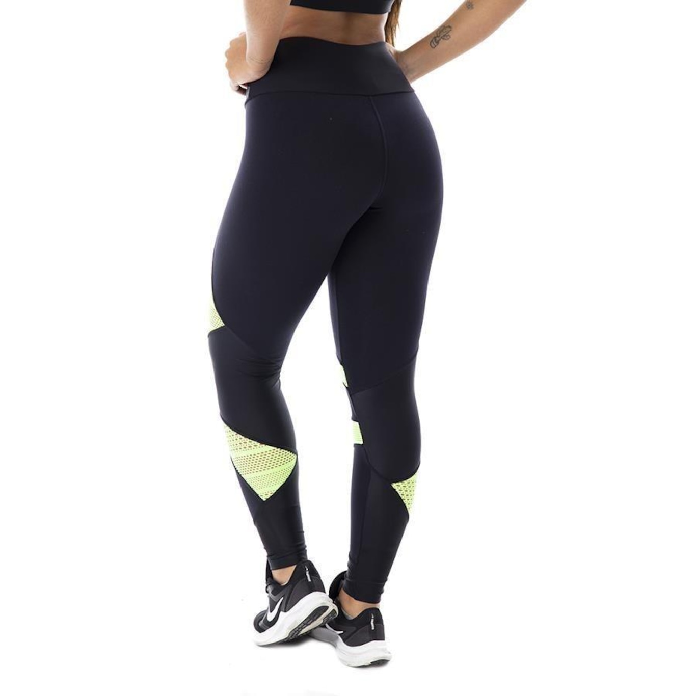 Calça Legging Orbis Fitness Suplex Detalhe Cirre e Tela Cós Alto - Feminina - Foto 2