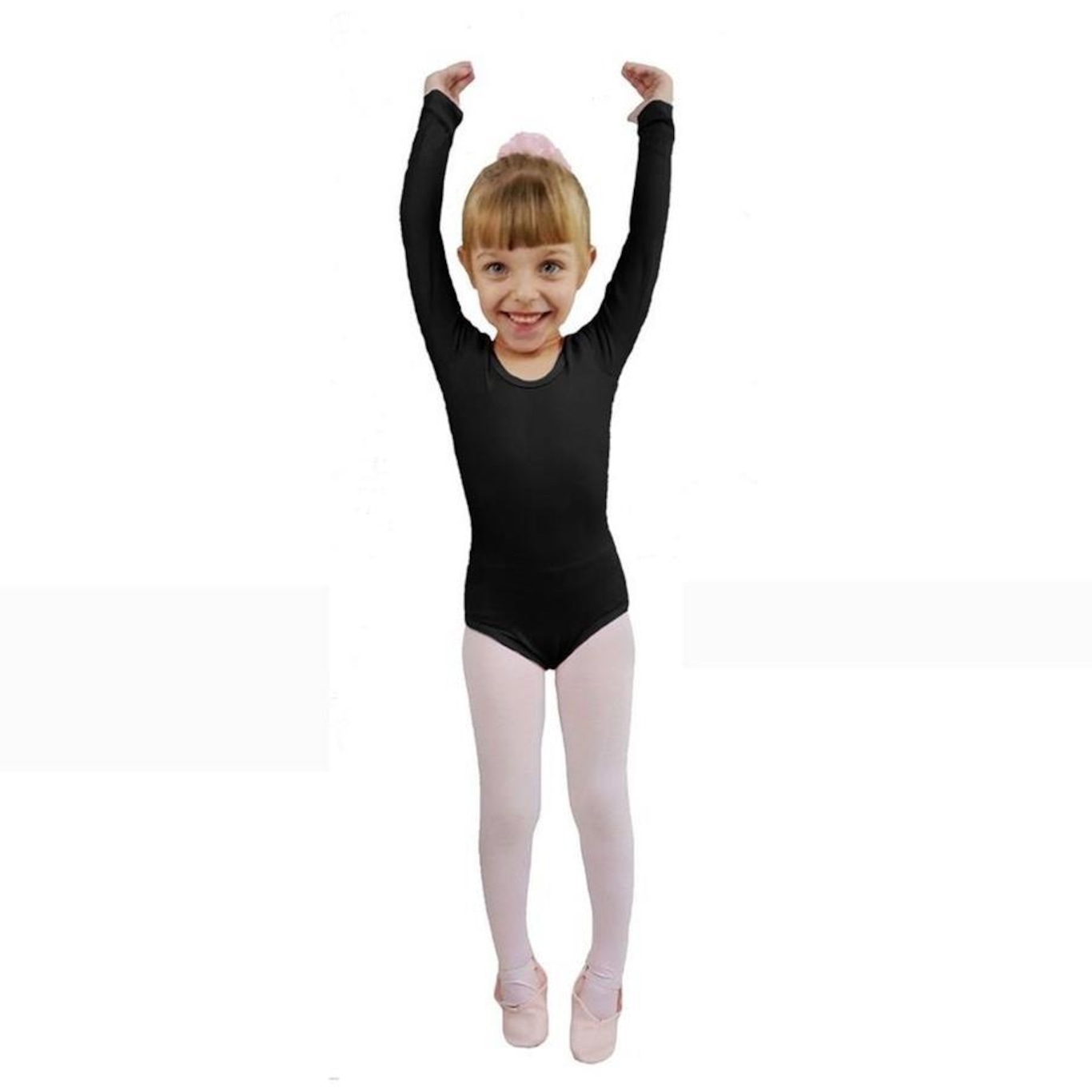 Collant para Ballet Ritmus Manga Longa Juliana - Infantil - Foto 1