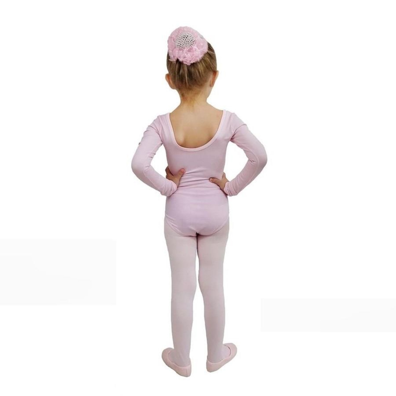 Collant para Ballet Ritmus Manga Longa Juliana - Infantil - Foto 2