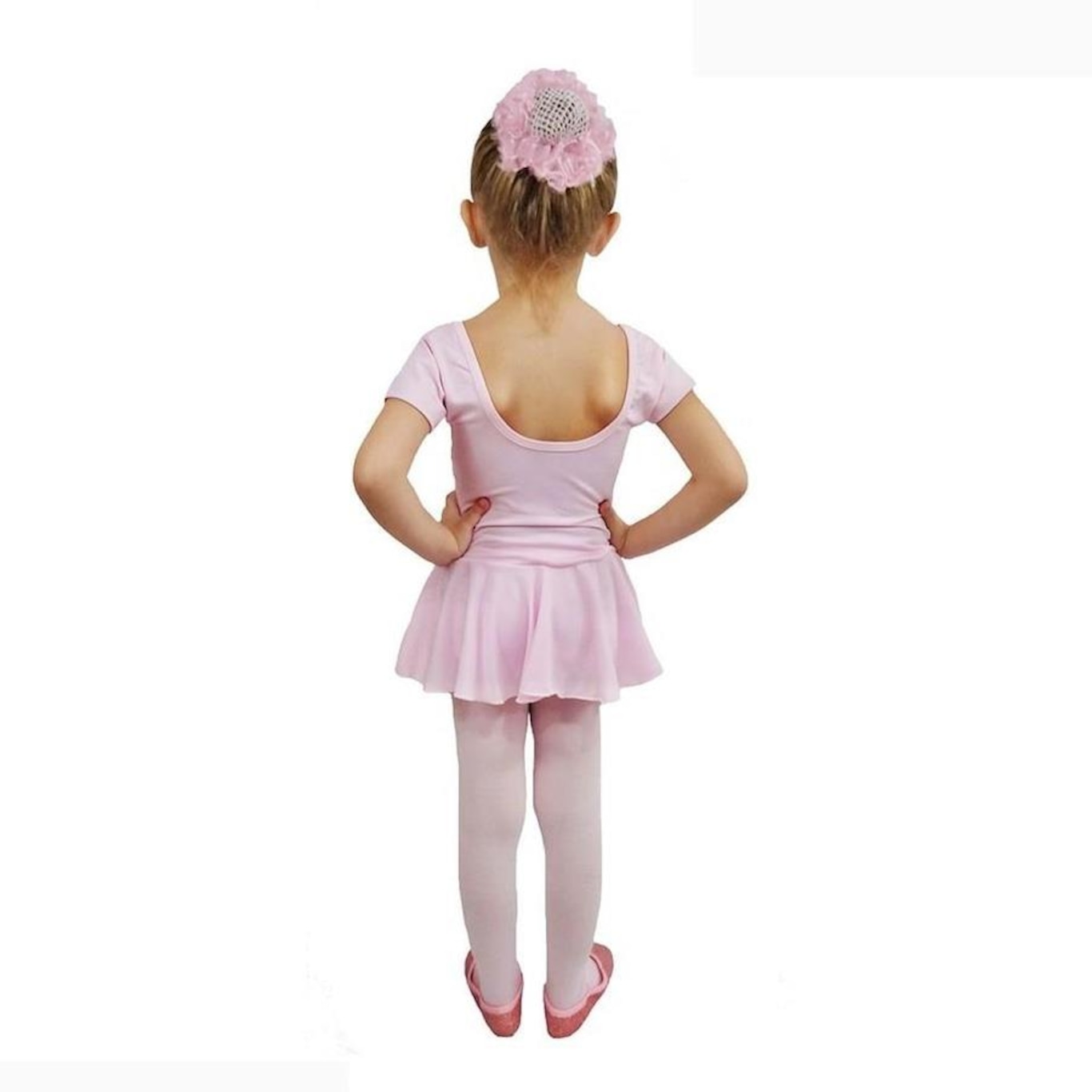 Collant para Ballet com Saia Ritmus Meia Manga Julieta - Infantil - Foto 2