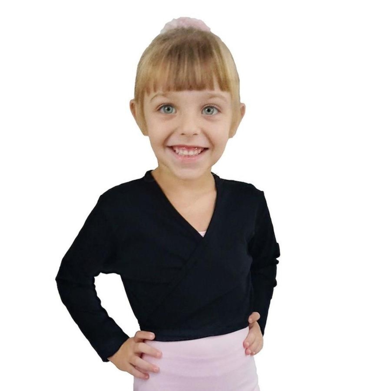 Bolero Ballet Casaquinho Ritmus Transpassado Poliamida - Infantil - Foto 1