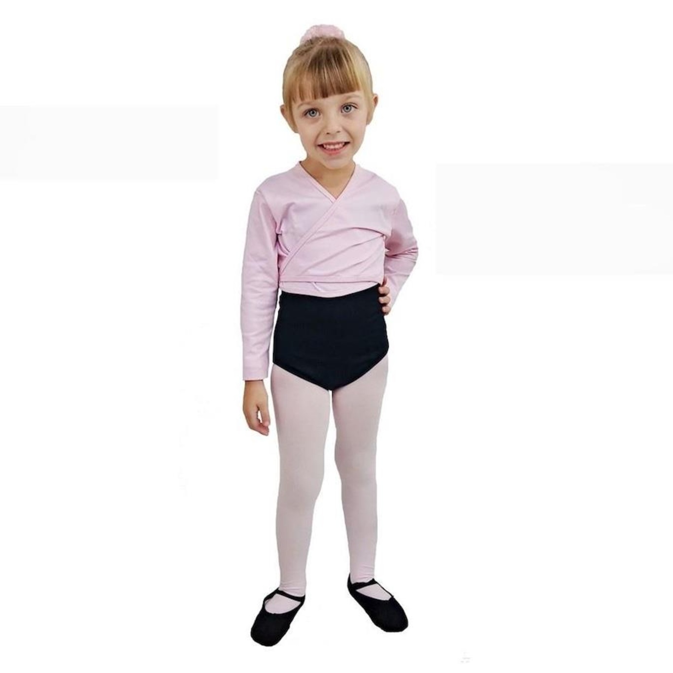 Bolero Ballet Casaquinho Ritmus Transpassado Poliamida - Infantil - Foto 2