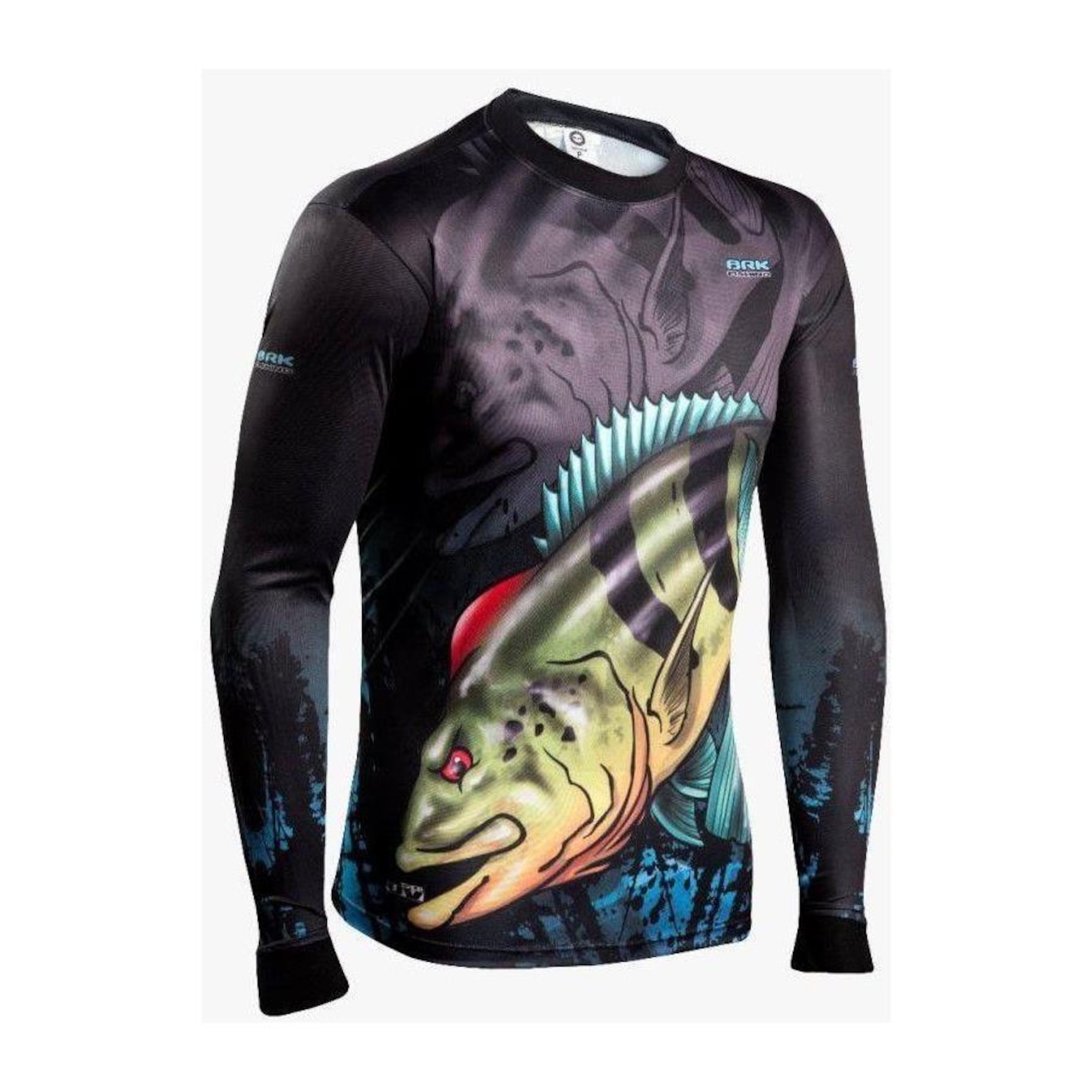 Camiseta de Pesca BRK Combat Fish Tucunare Azul 1.0 - Masculina - Foto 3