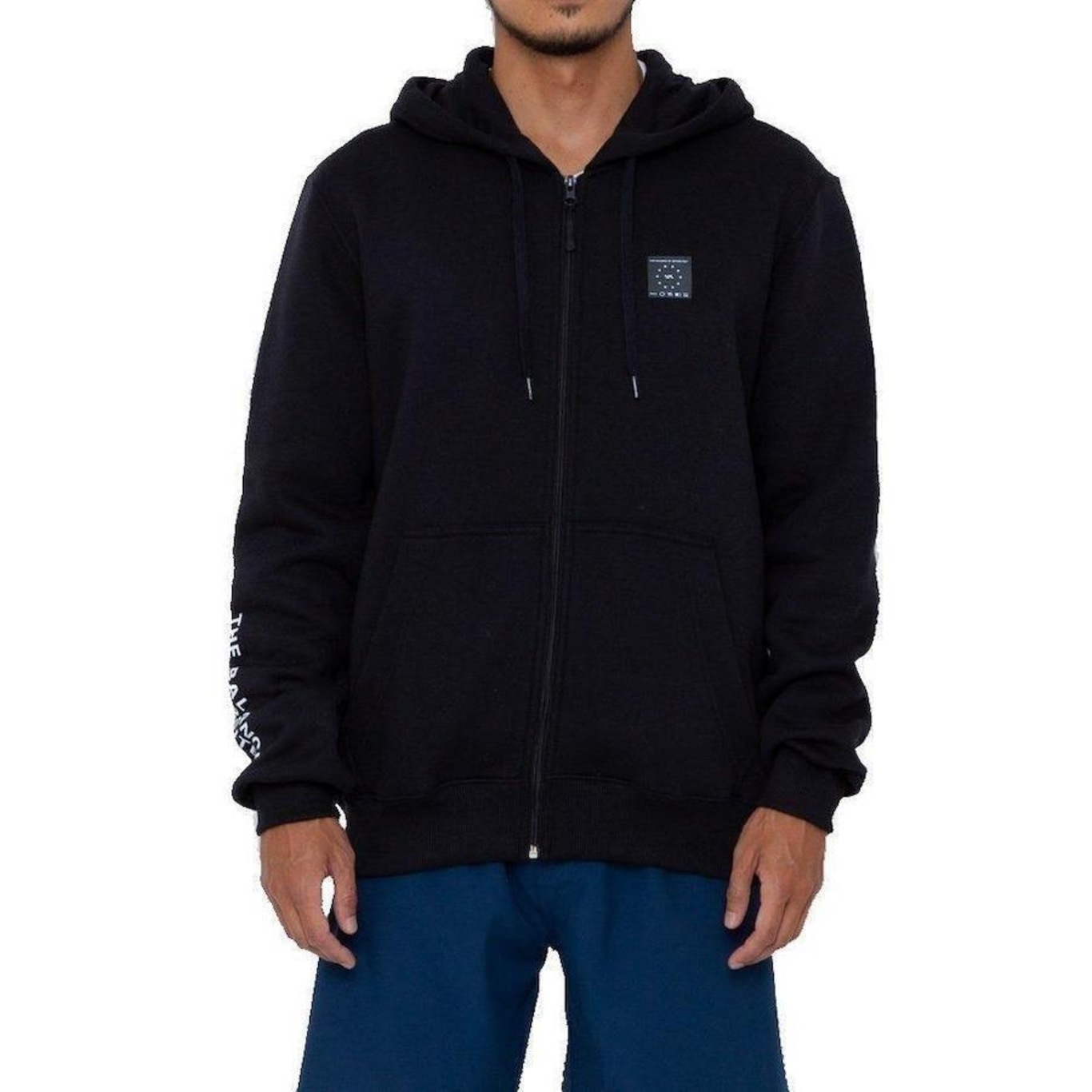 Blusão de Moletom RVCA Aberto Swift Hoodie Box - Masculino - Foto 1