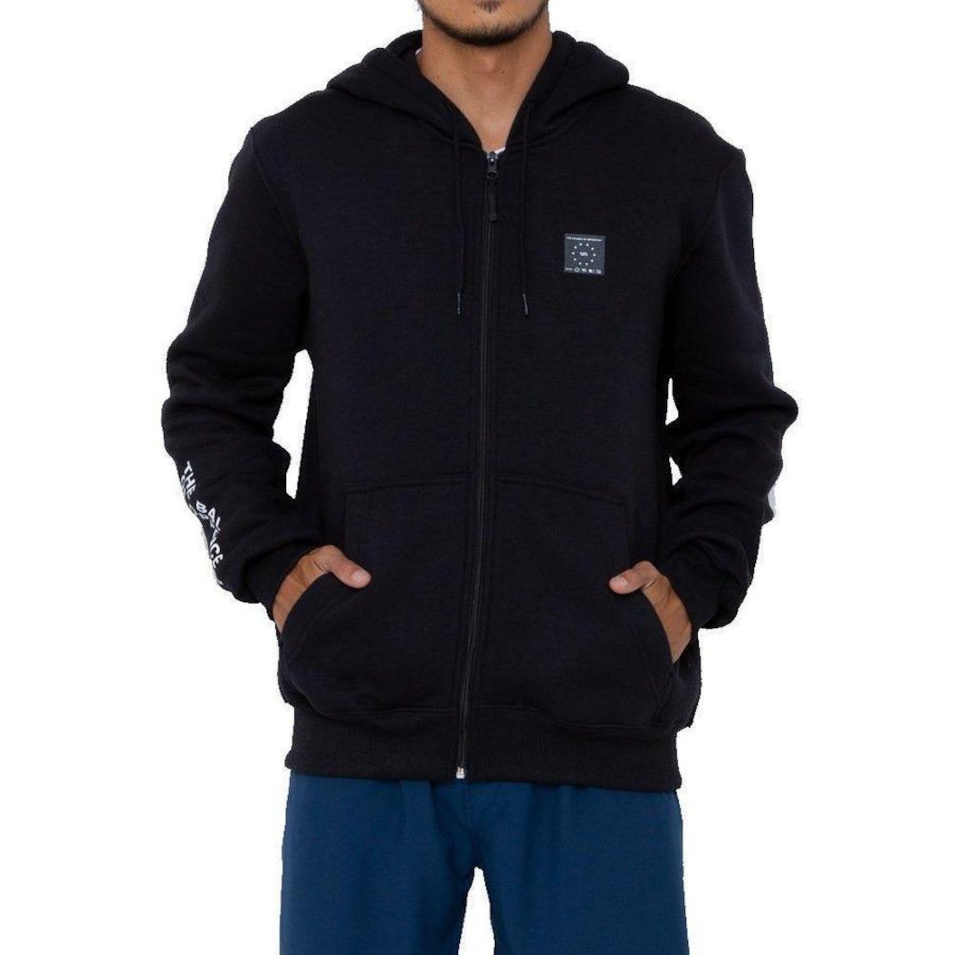 Blusão de Moletom RVCA Aberto Swift Hoodie Box - Masculino - Foto 5