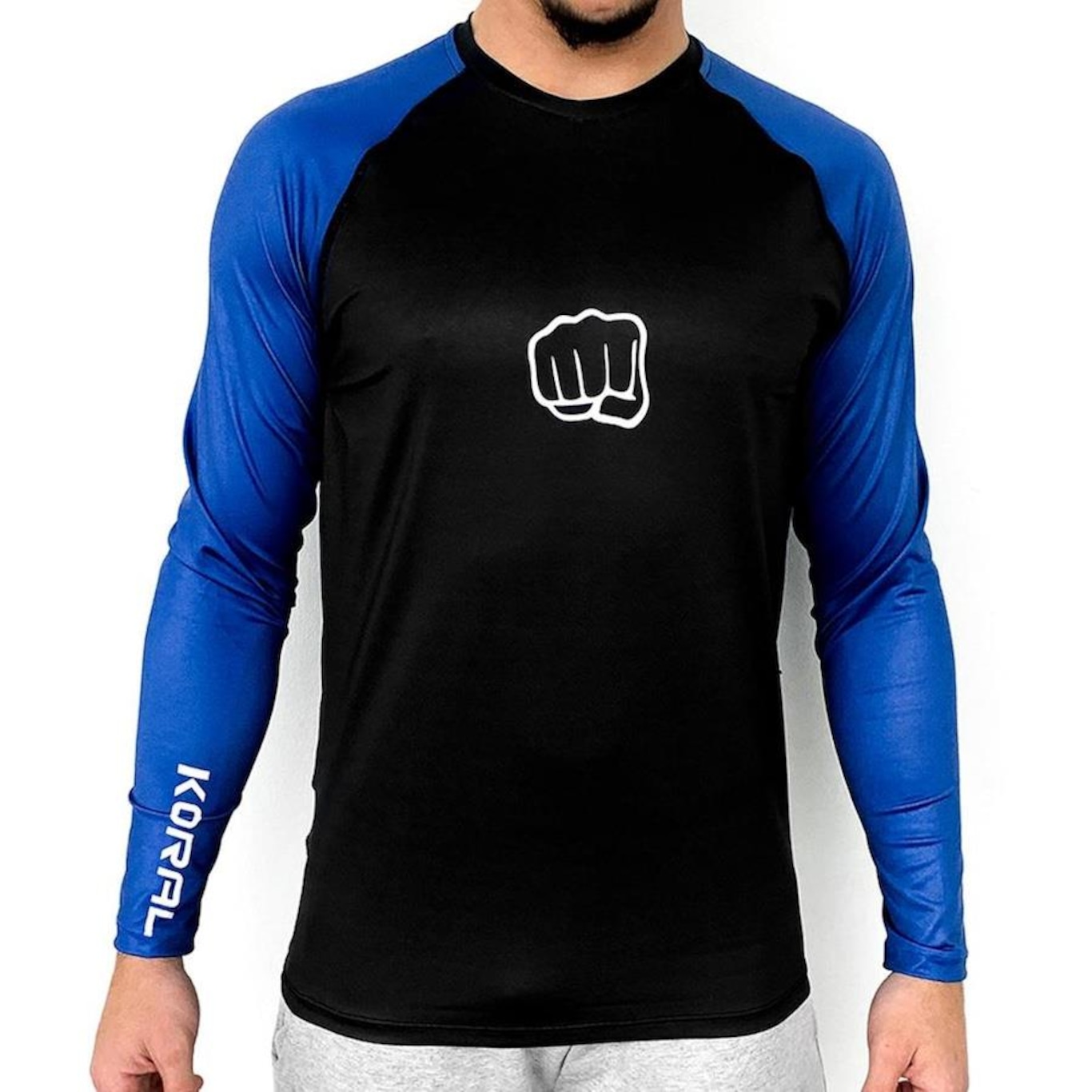 Rash Guard Manga Longa Koral Neo - Masculina - Foto 1