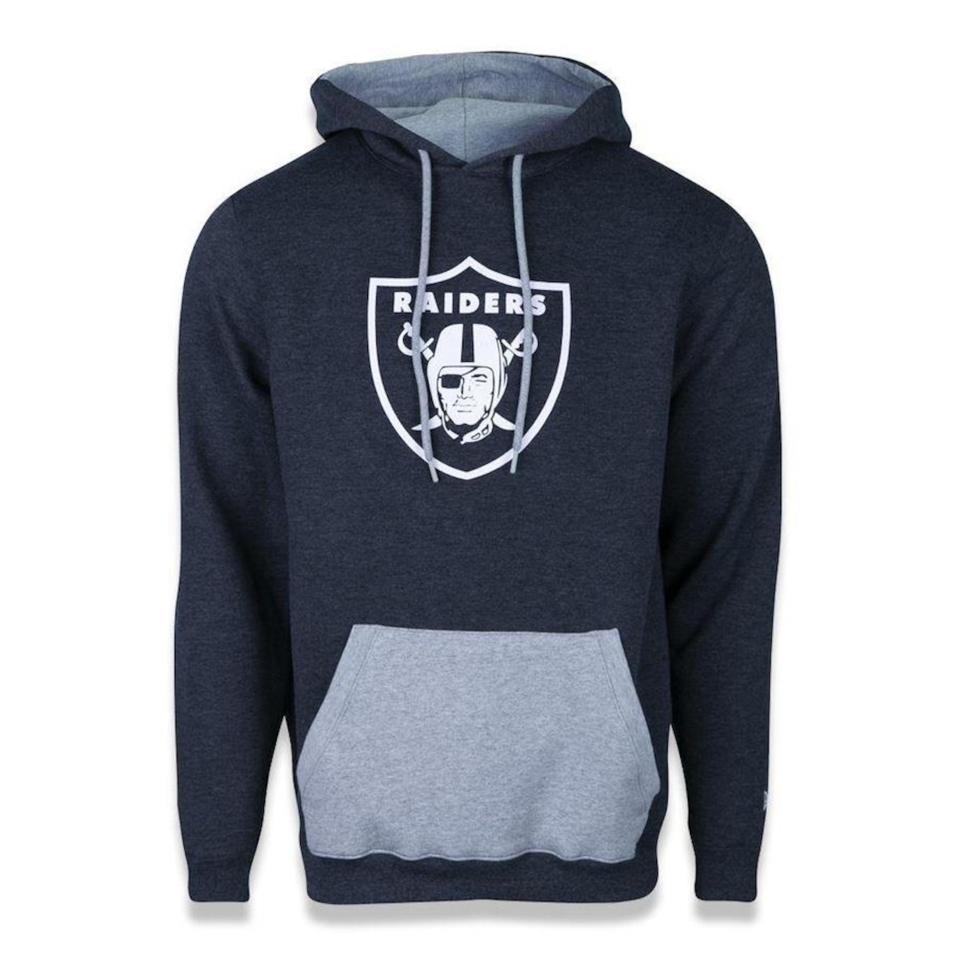 Blusão de Moletom New Era com Capuz NFL Las Vegas Raiders Military Canguru - Masculino - Foto 1