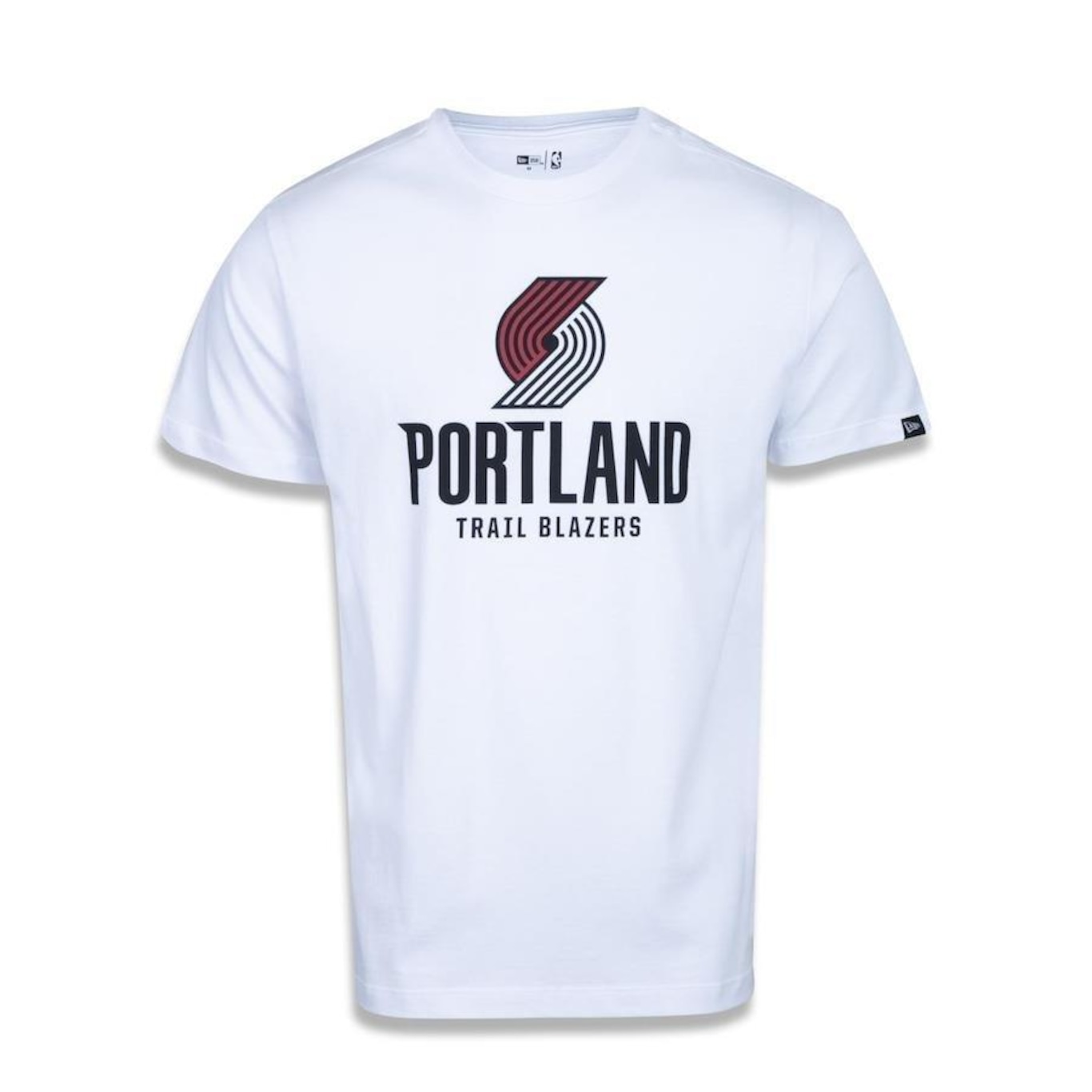 Camiseta New Era Plus Size Regular Manga Curta Portland Trail Blazers Logo - Masculino - Foto 1